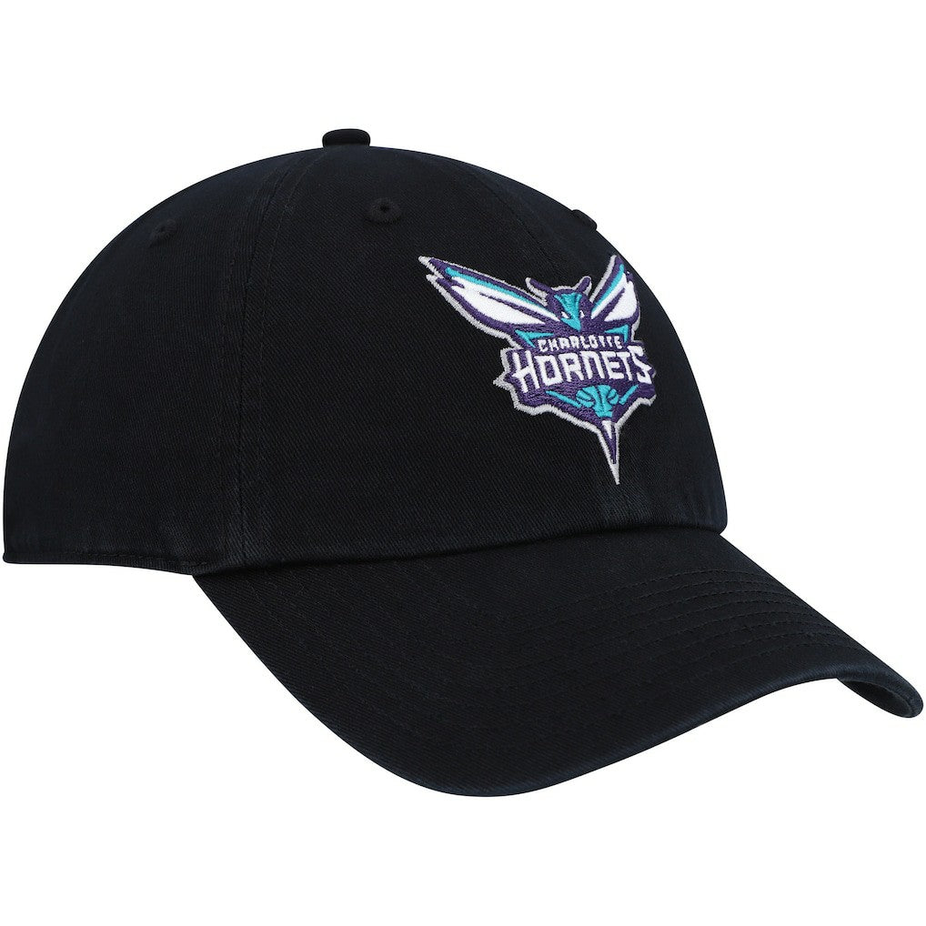 Black Charlotte Hornets '47 Core Logo Clean Up Adjustable Hat | NBA