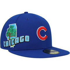 Chicago Cubs New Era Stateview 59FIFTY Fitted Hat - MLB Hats