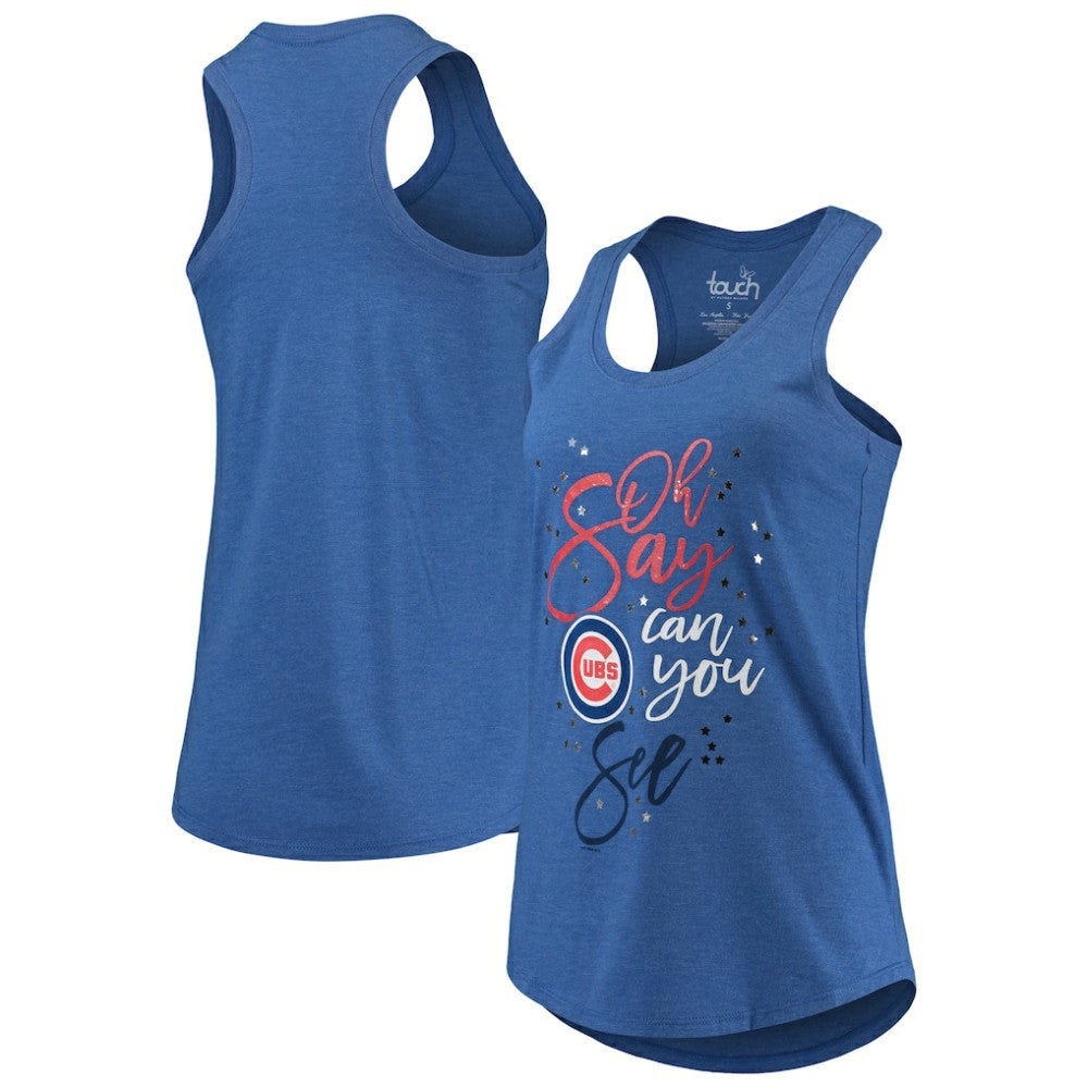 Chicago Cubs Touch Women's Americana Tri-Blend Racerback Tank Top - MLB Tanks