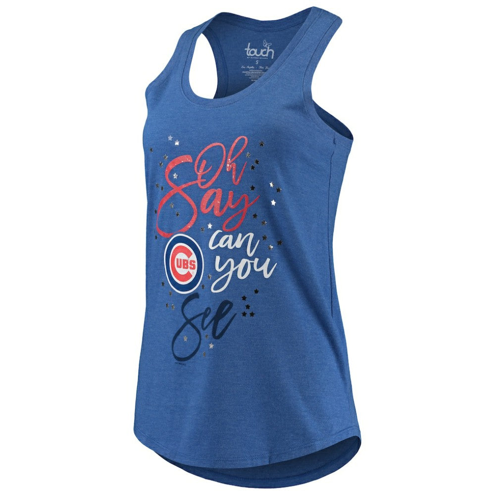 Chicago Cubs Touch Women's Americana Tri-Blend Racerback Tank Top - MLB Tanks