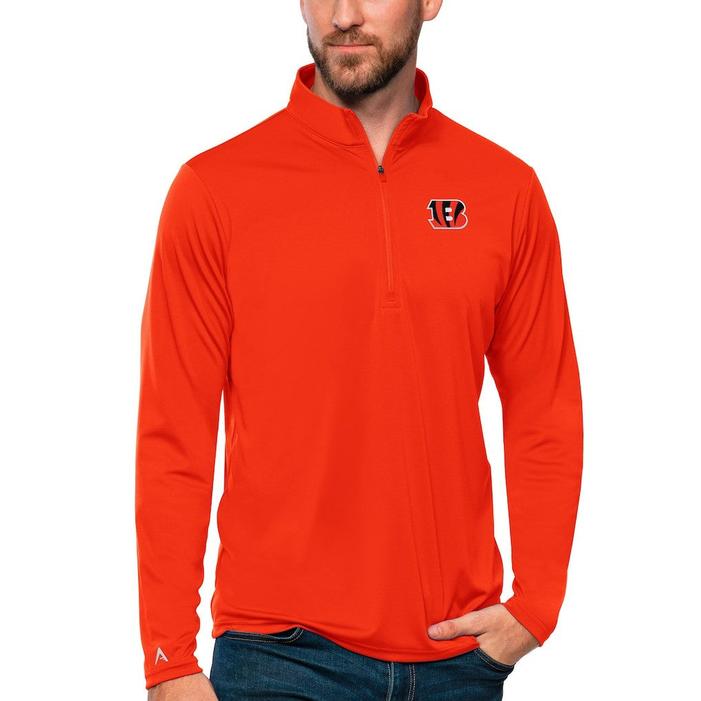 Cincinnati Bengals Antigua Tribute Quarter-Zip Lightweight Pullover Top | NFL Discount