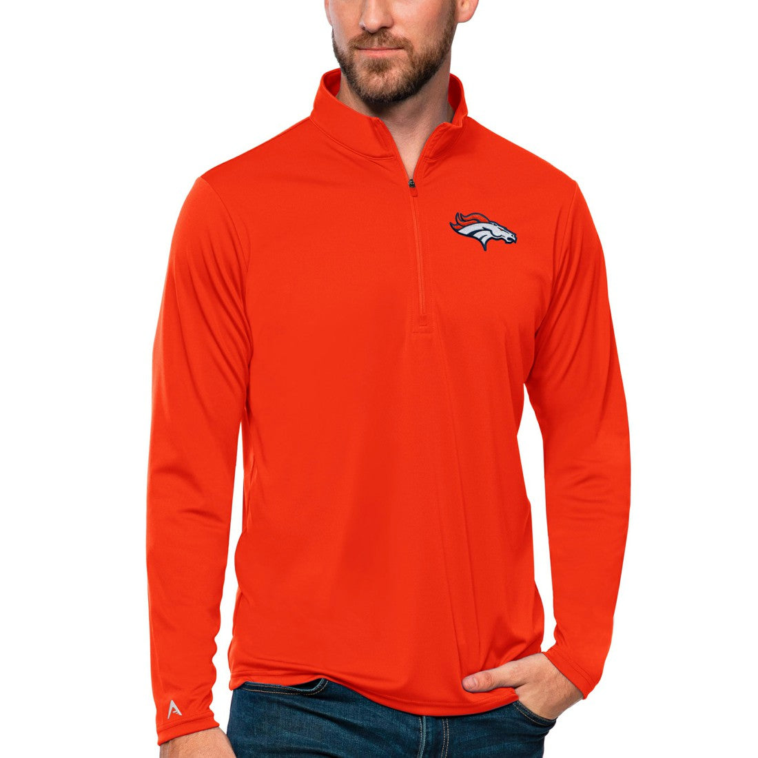 Denver Broncos Antigua Tribute Quarter-Zip Lightweight Pullover Top | NFL Near me