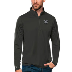 Las Vegas Raiders Antigua Tribute Quarter-Zip Lightweight Pullover Top | NFL US
