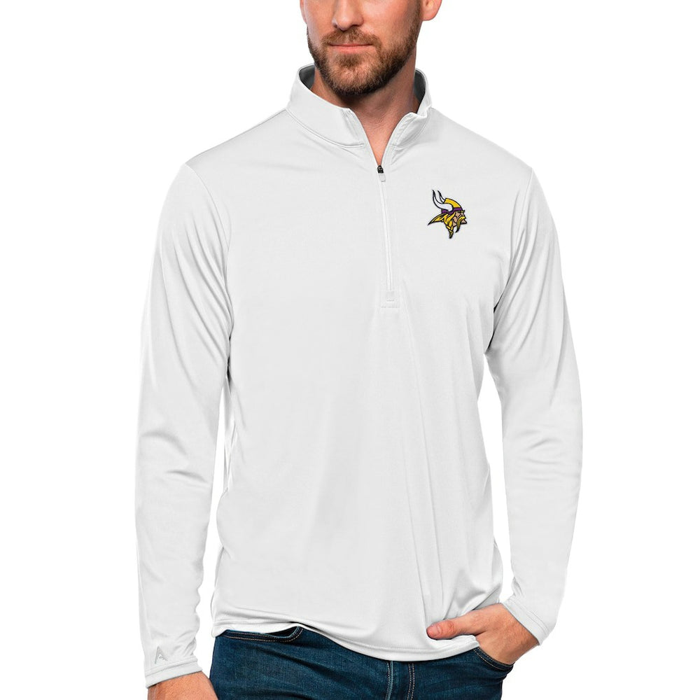 Minnesota Vikings Antigua Tribute Quarter-Zip Lightweight Pullover Top | NFL New