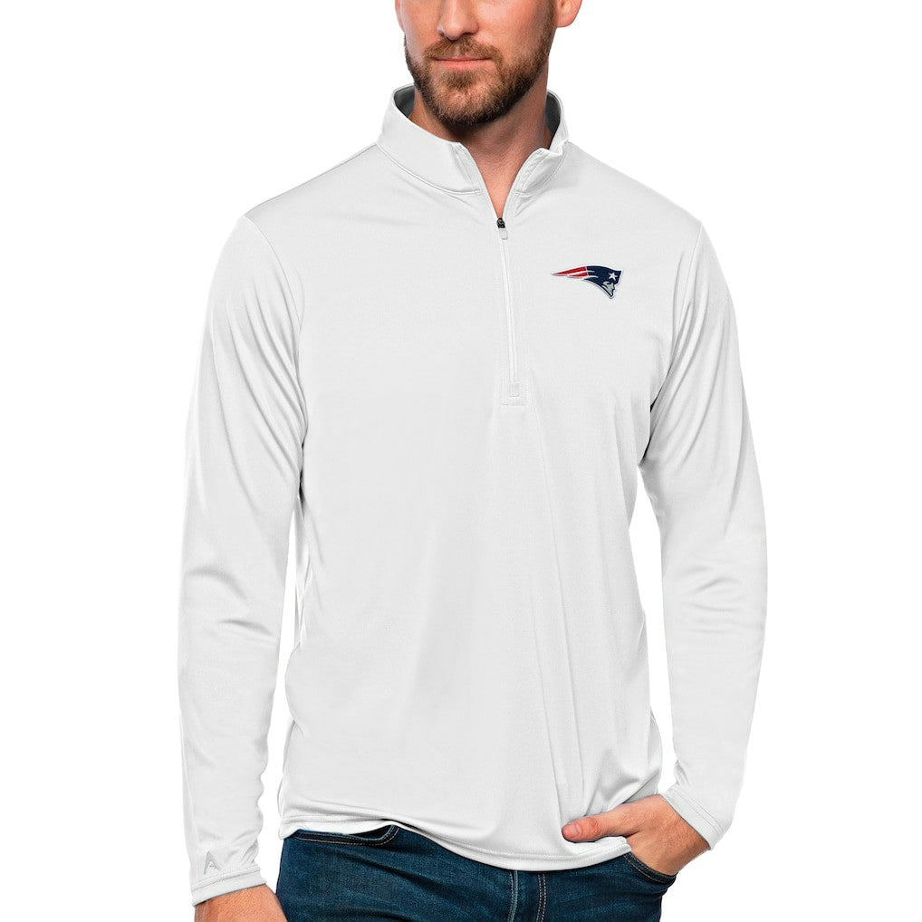 New England Patriots Antigua Tribute Quarter-Zip Lightweight Pullover Top | NFL New