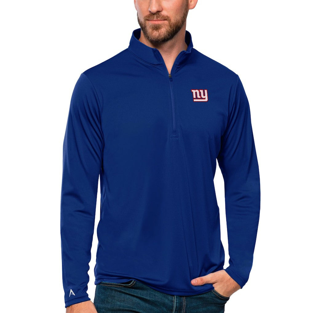New York Giants Antigua Tribute Quarter-Zip Lightweight Pullover Top | NFL Outlet