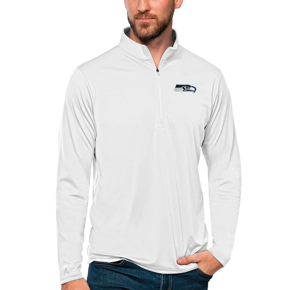 Seattle Seahawks Antigua Tribute Quarter-Zip Lightweight Pullover Top | NFL Outlet