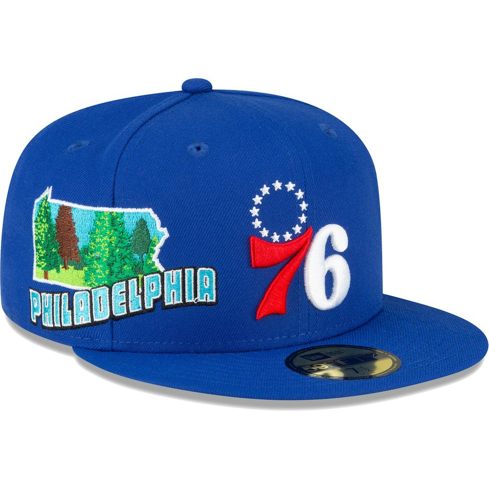 Royal Philadelphia 76ers Stateview 59FIFTY Fitted Hat | NBA
