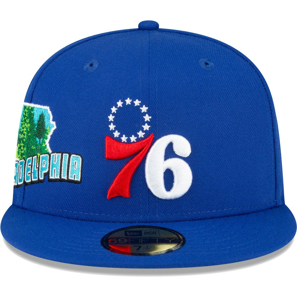 Royal Philadelphia 76ers Stateview 59FIFTY Fitted Hat | NBA