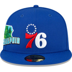Royal Philadelphia 76ers Stateview 59FIFTY Fitted Hat | NBA
