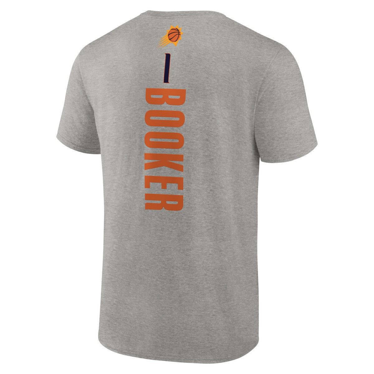 Heathered Gray Devin Booker Phoenix Suns Playmaker Name & Number T-Shirt | NBA