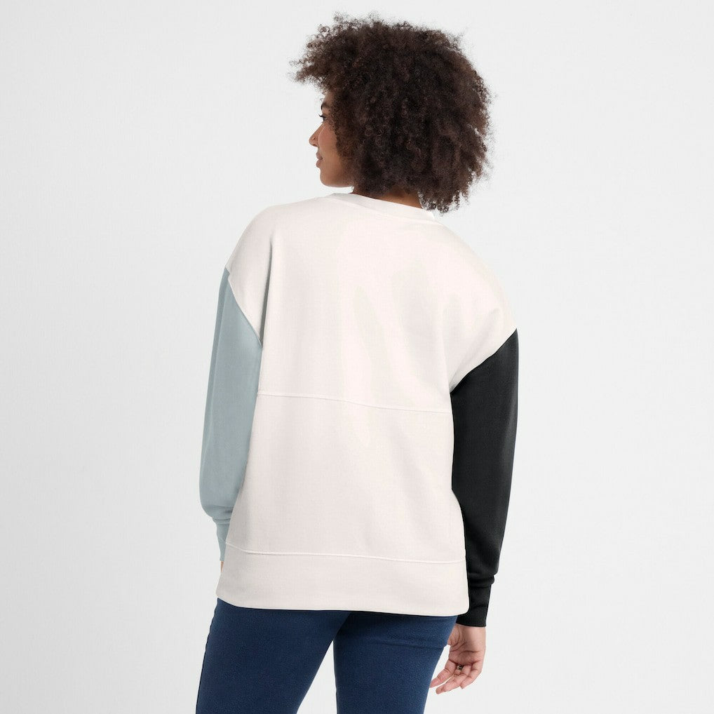 Las Vegas Raiders Women's Colorblock Primary Logo Pullover Sweatshirt | NFL Outlet