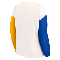 Los Angeles Rams Women's Colorblock Primary Logo Pullover Sweatshirt | NFL Online