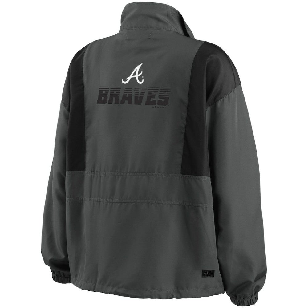 Atlanta Braves WEAR by Erin Andrews Women's Packable Half-Zip Jacket - MLB Jackets