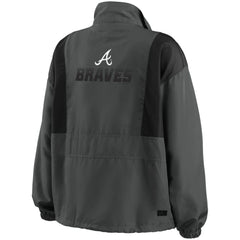 Atlanta Braves WEAR by Erin Andrews Women's Packable Half-Zip Jacket - MLB Jackets