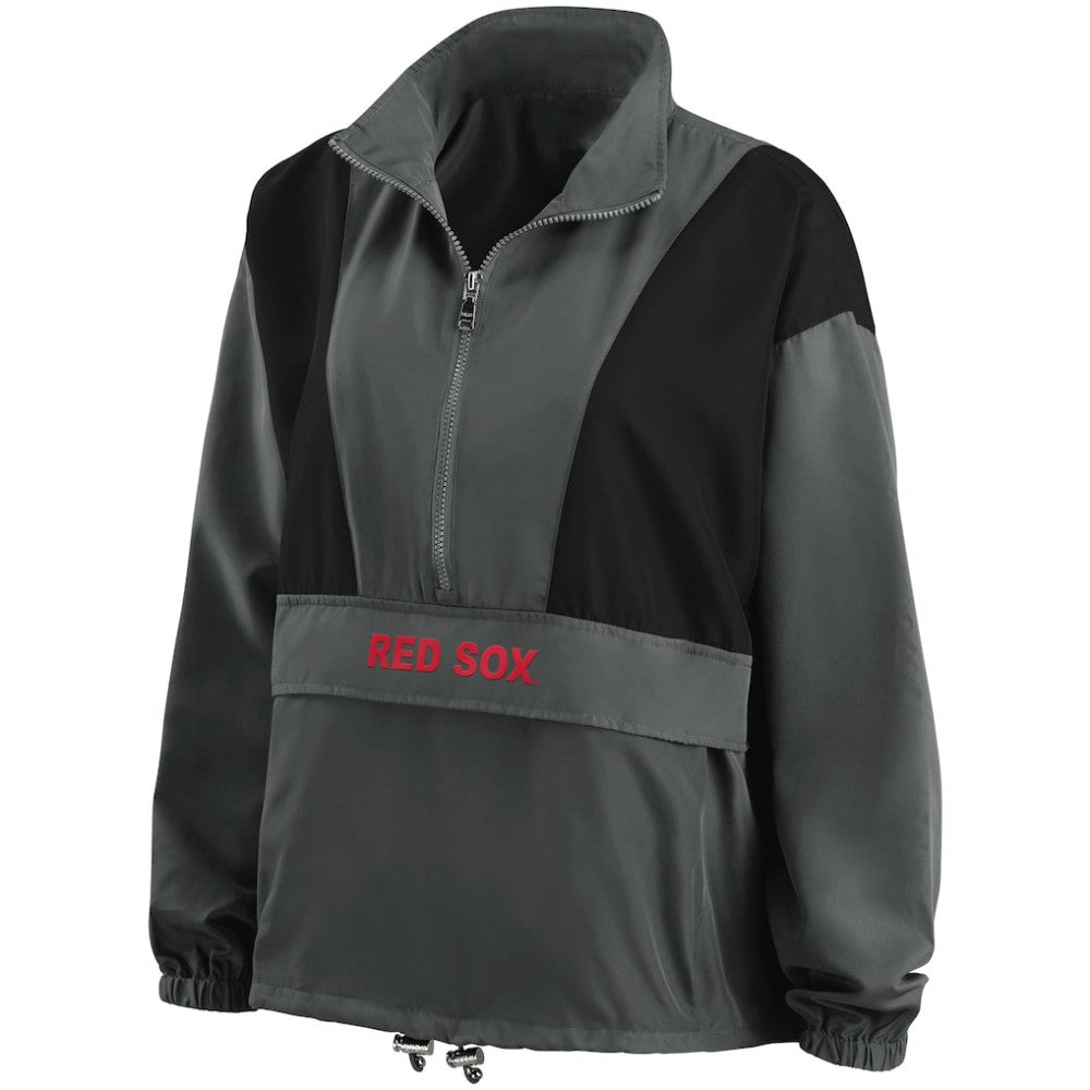 Boston Red Sox WEAR by Erin Andrews Women's Packable Half-Zip Jacket - MLB Jackets