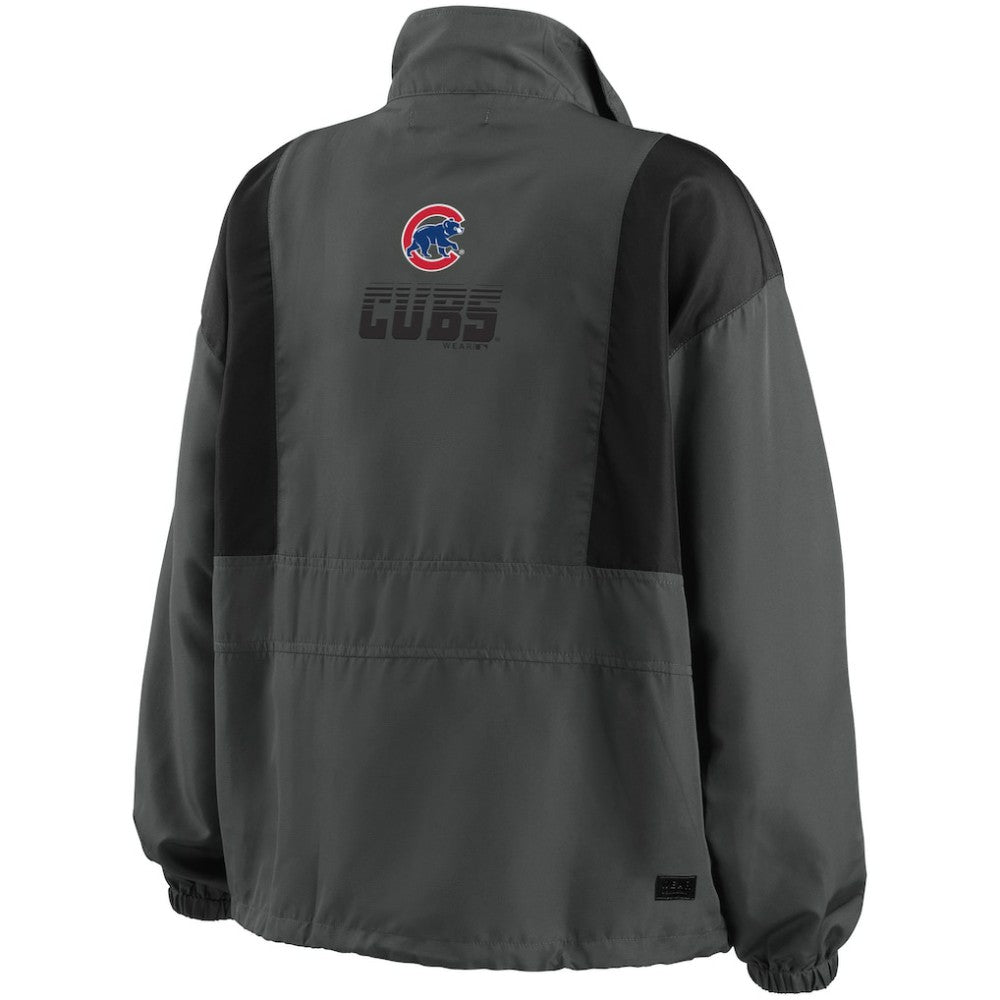 Chicago Cubs WEAR by Erin Andrews Women's Packable Half-Zip Jacket - MLB Jackets