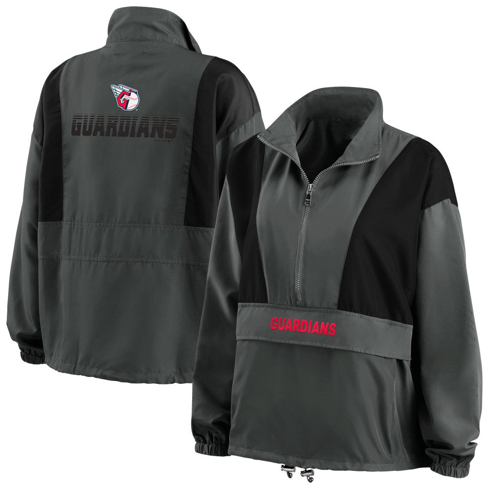Cleveland Guardians WEAR by Erin Andrews Women's Packable Half-Zip Jacket - MLB Jackets