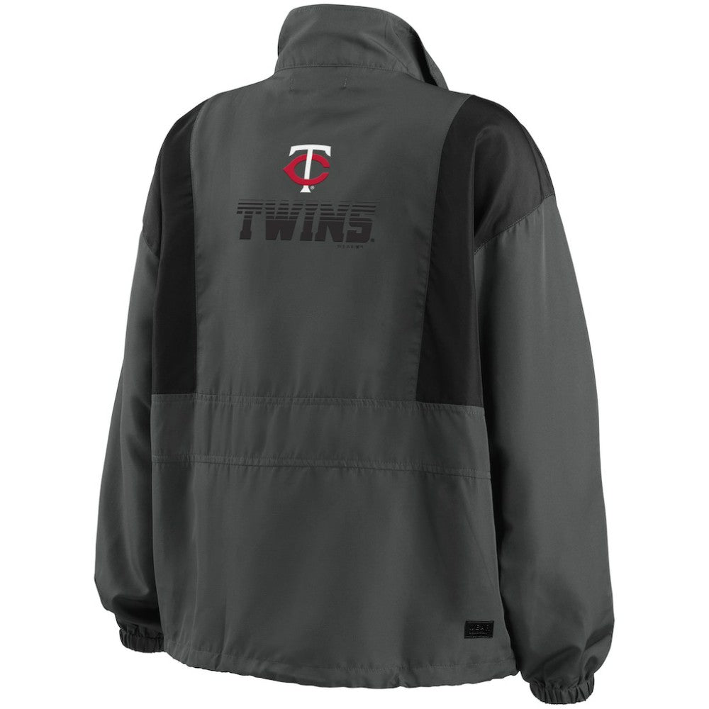 Minnesota Twins WEAR by Erin Andrews Women's Packable Half-Zip Jacket - MLB Jackets