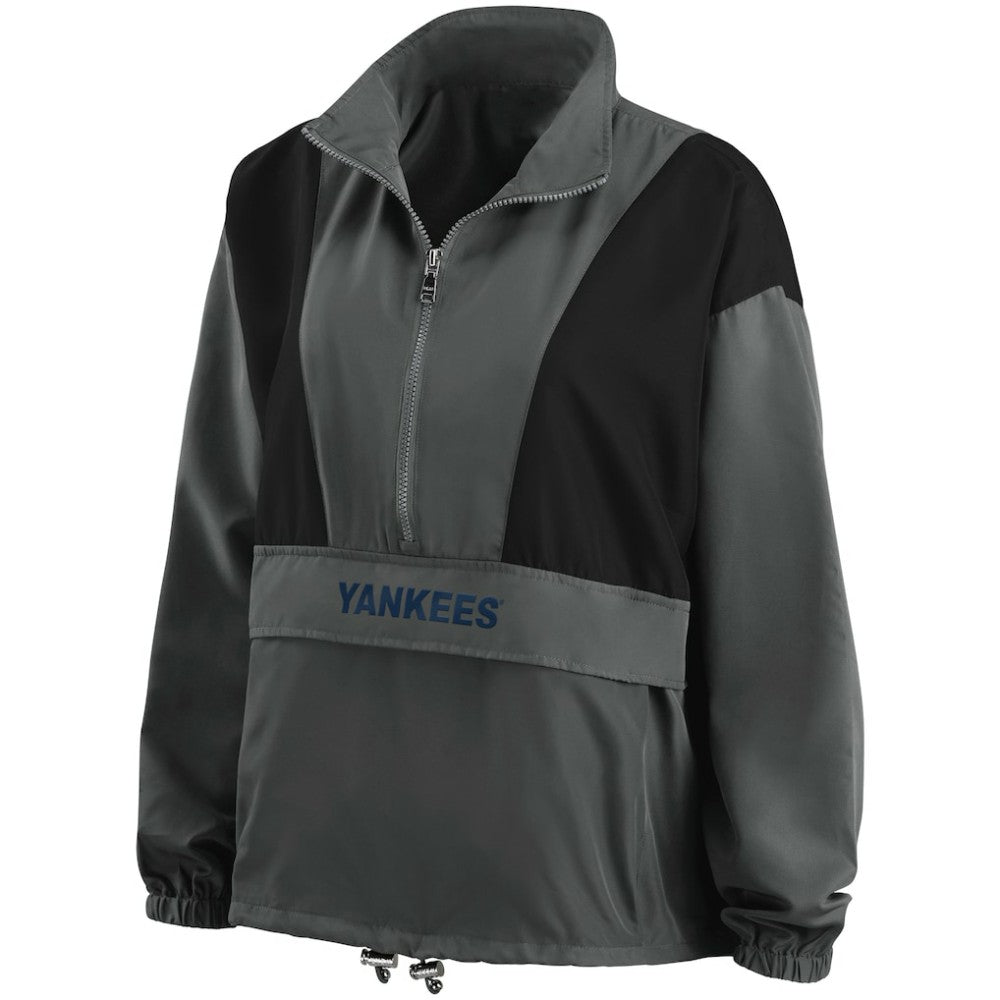 New York Yankees WEAR by Erin Andrews Women's Packable Half-Zip Jacket - MLB Jackets