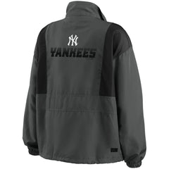 New York Yankees WEAR by Erin Andrews Women's Packable Half-Zip Jacket - MLB Jackets
