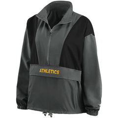 Athletics WEAR by Erin Andrews Women's Packable Half-Zip Jacket - MLB Jackets
