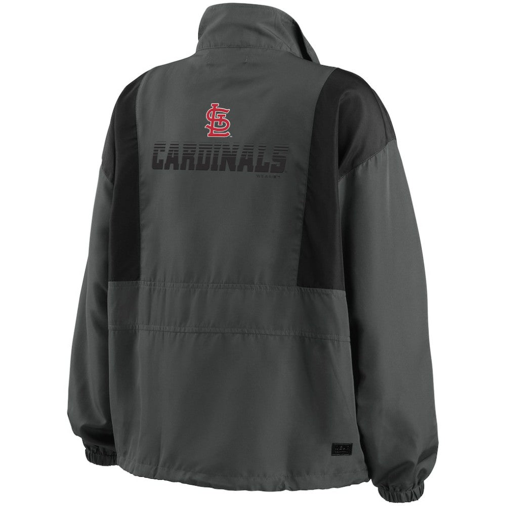 St. Louis Cardinals WEAR by Erin Andrews Women's Packable Half-Zip Jacket - MLB Jackets