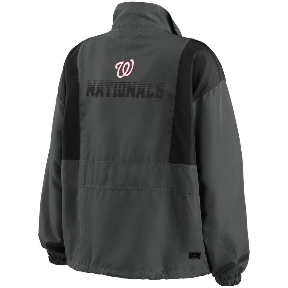 Washington Nationals WEAR by Erin Andrews Women's Packable Half-Zip Jacket - MLB Jackets