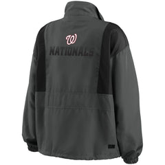 Washington Nationals WEAR by Erin Andrews Women's Packable Half-Zip Jacket - MLB Jackets