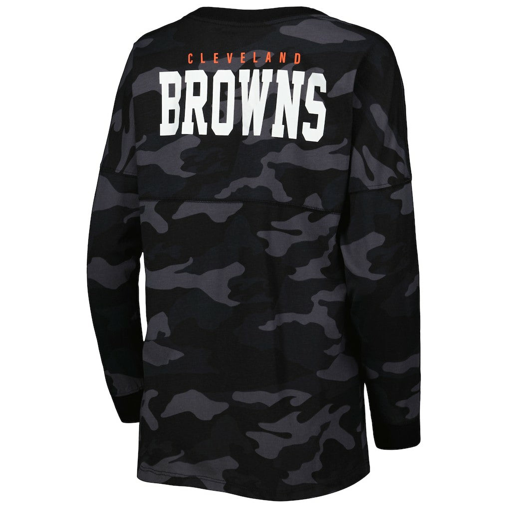Cleveland Browns Women's Camo Long Sleeve T-Shirt | NFL Sale