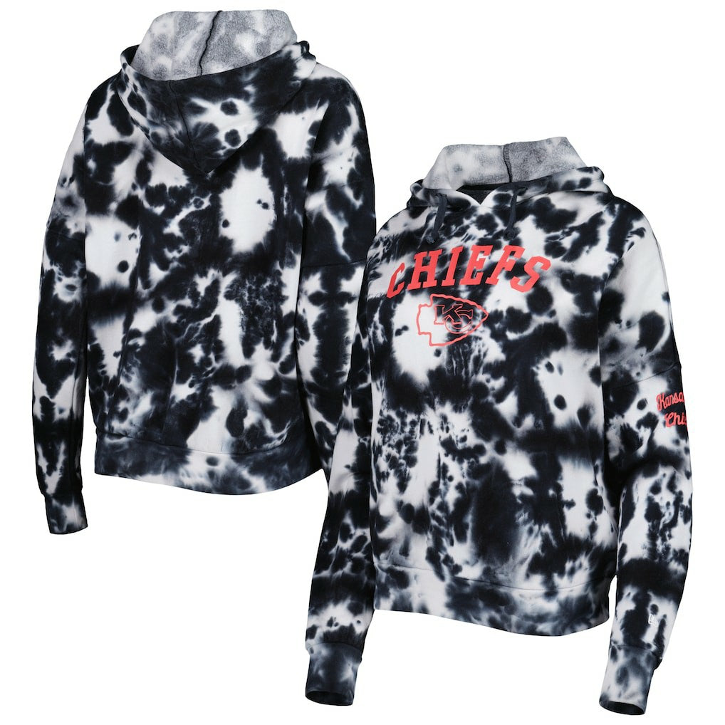 Kansas City Chiefs Women's Cloud Dye Fleece Pullover Hoodie | NFL New