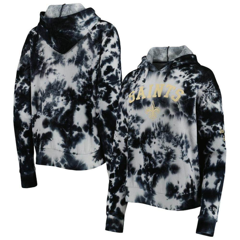 New Orleans Saints Women's Cloud Dye Fleece Pullover Hoodie | NFL Discount