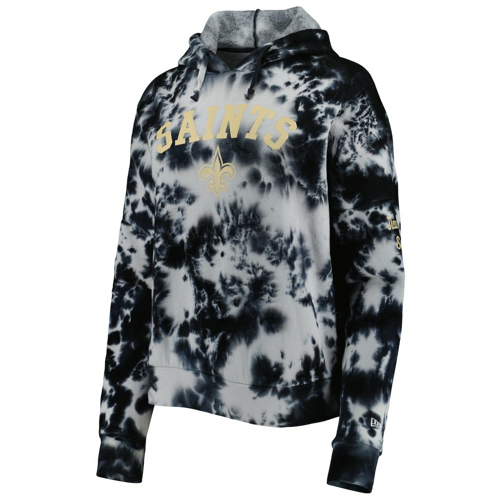 New Orleans Saints Women's Cloud Dye Fleece Pullover Hoodie | NFL Discount