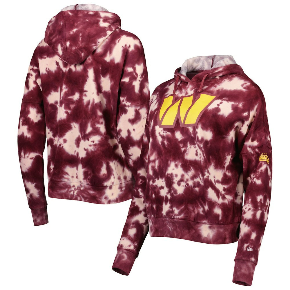 Washington Commanders Women's Cloud Dye Fleece Pullover Hoodie | NFL New