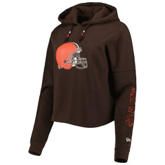 Cleveland Browns Women's Foil Sleeve Pullover Hoodie | NFL Online