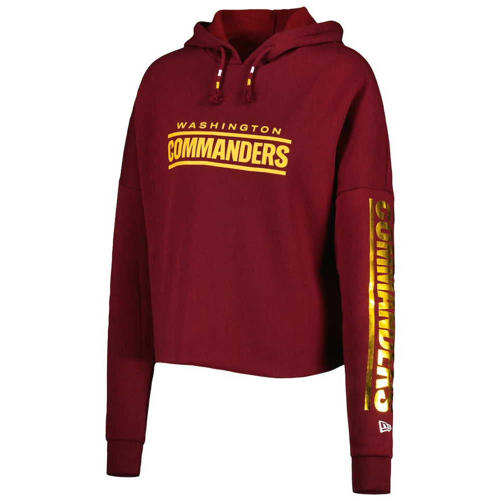 Washington Commanders Women's Foil Sleeve Pullover Hoodie | NFL Discount