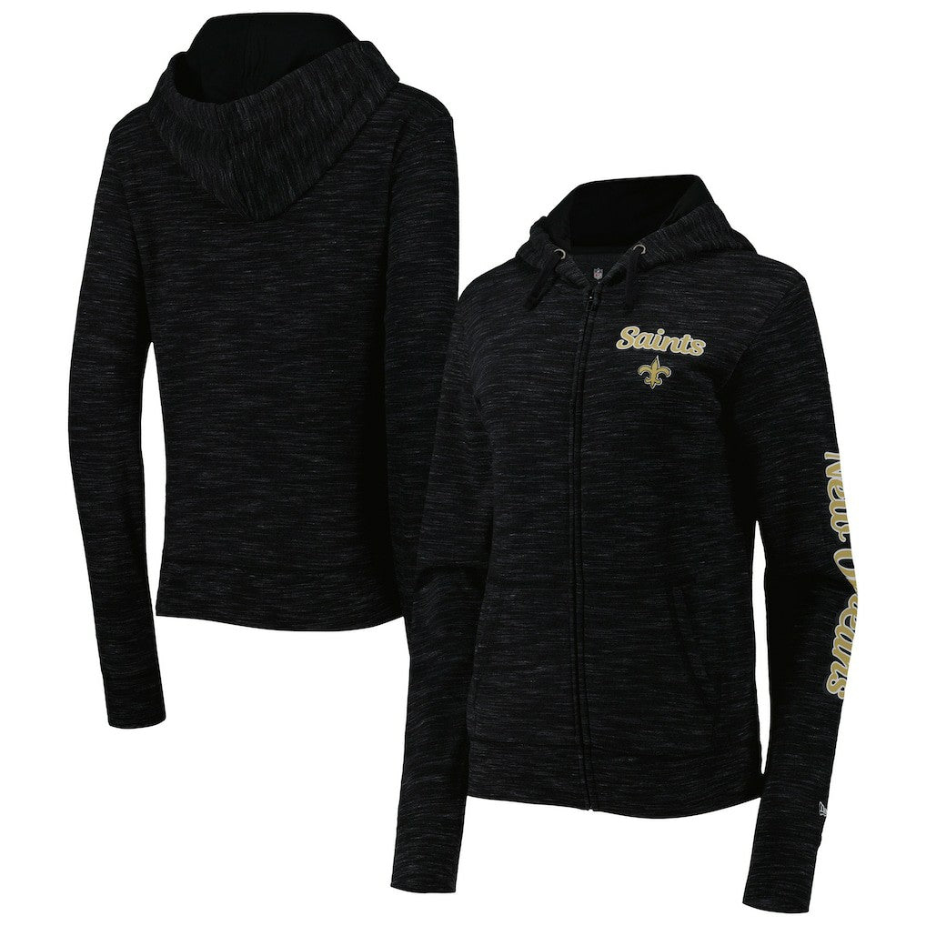 New Orleans Saints Women's Reverse Space-Dye Full-Zip Hoodie | NFL Online