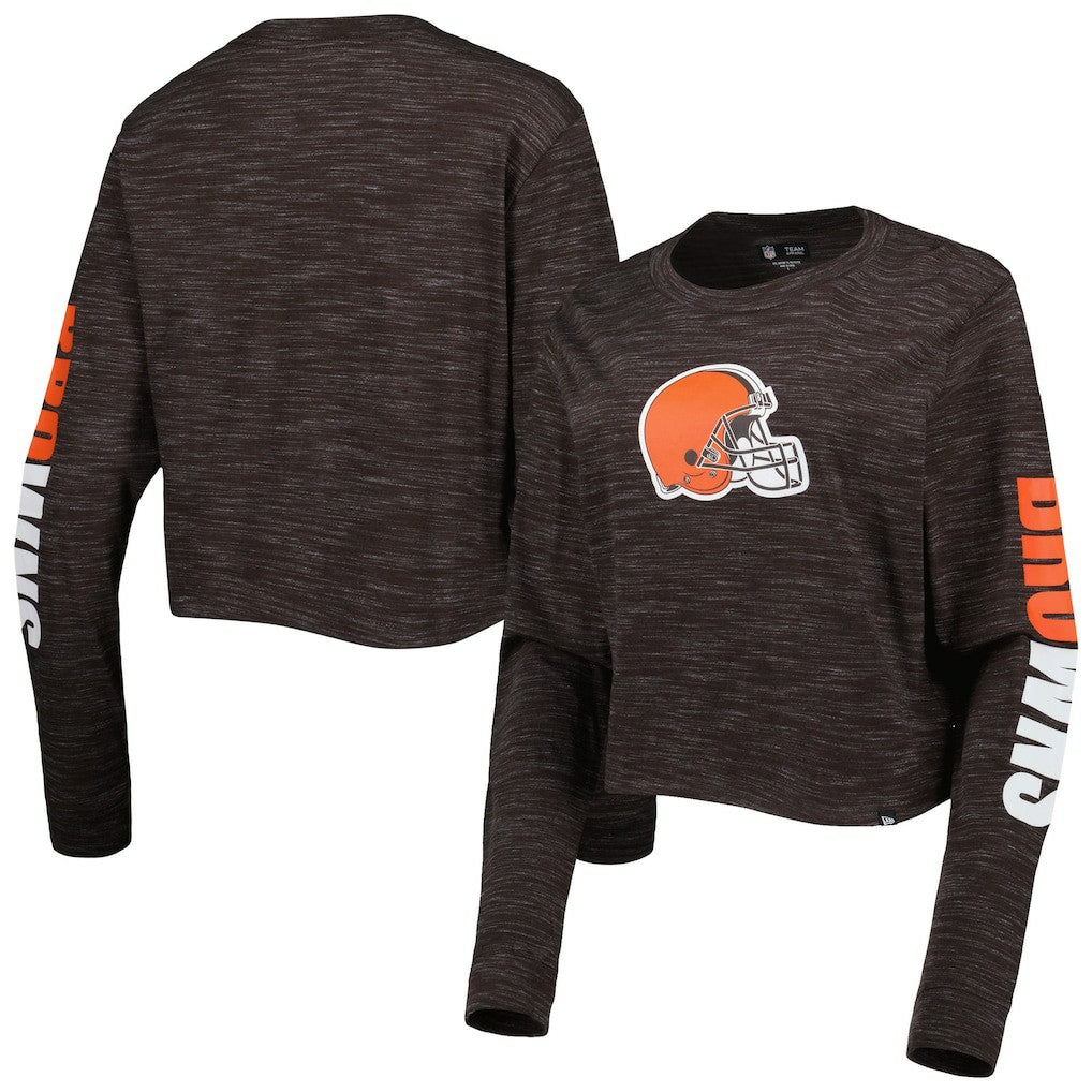 Cleveland Browns Women's Crop Long Sleeve T-Shirt | NFL Sale