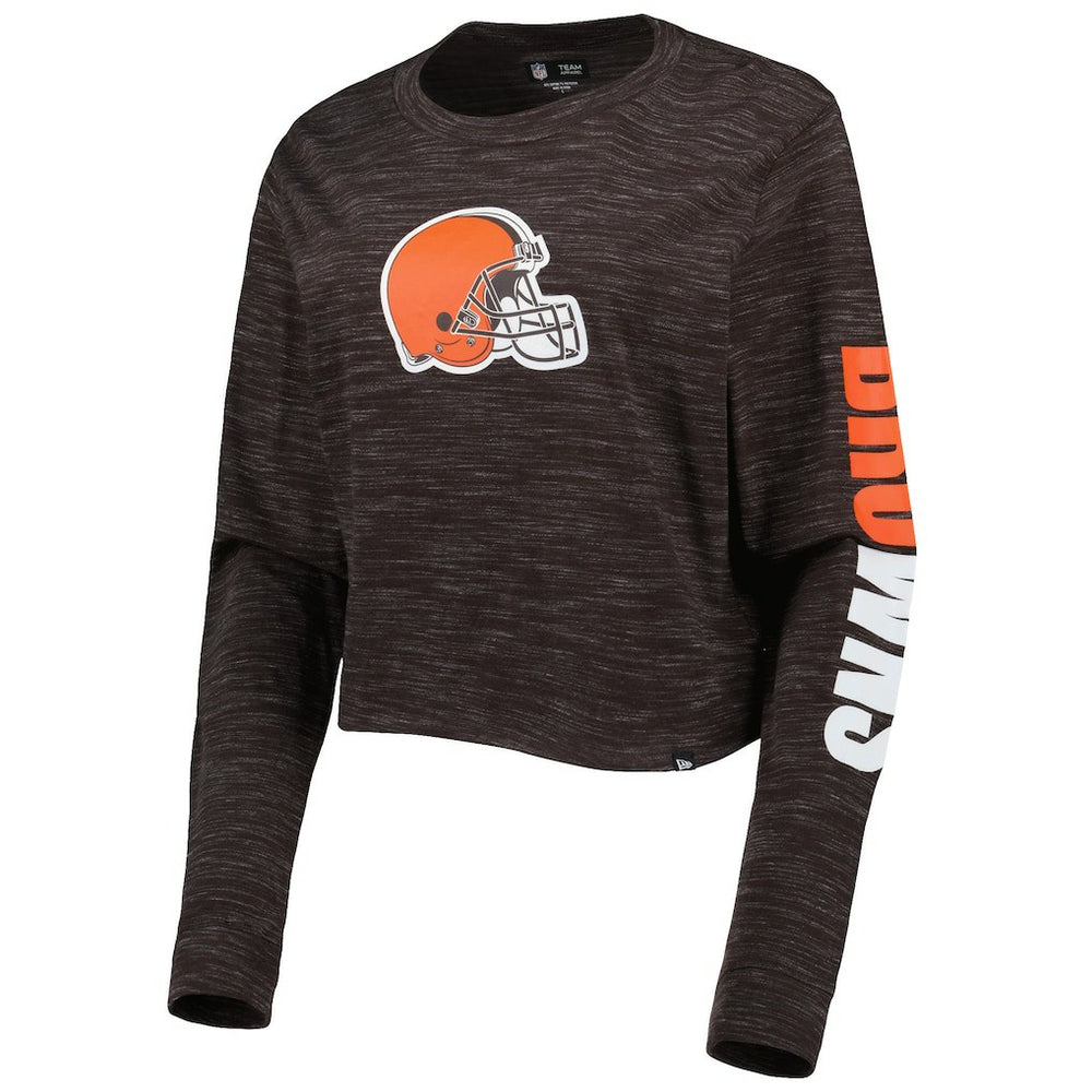 Cleveland Browns Women's Crop Long Sleeve T-Shirt | NFL Sale
