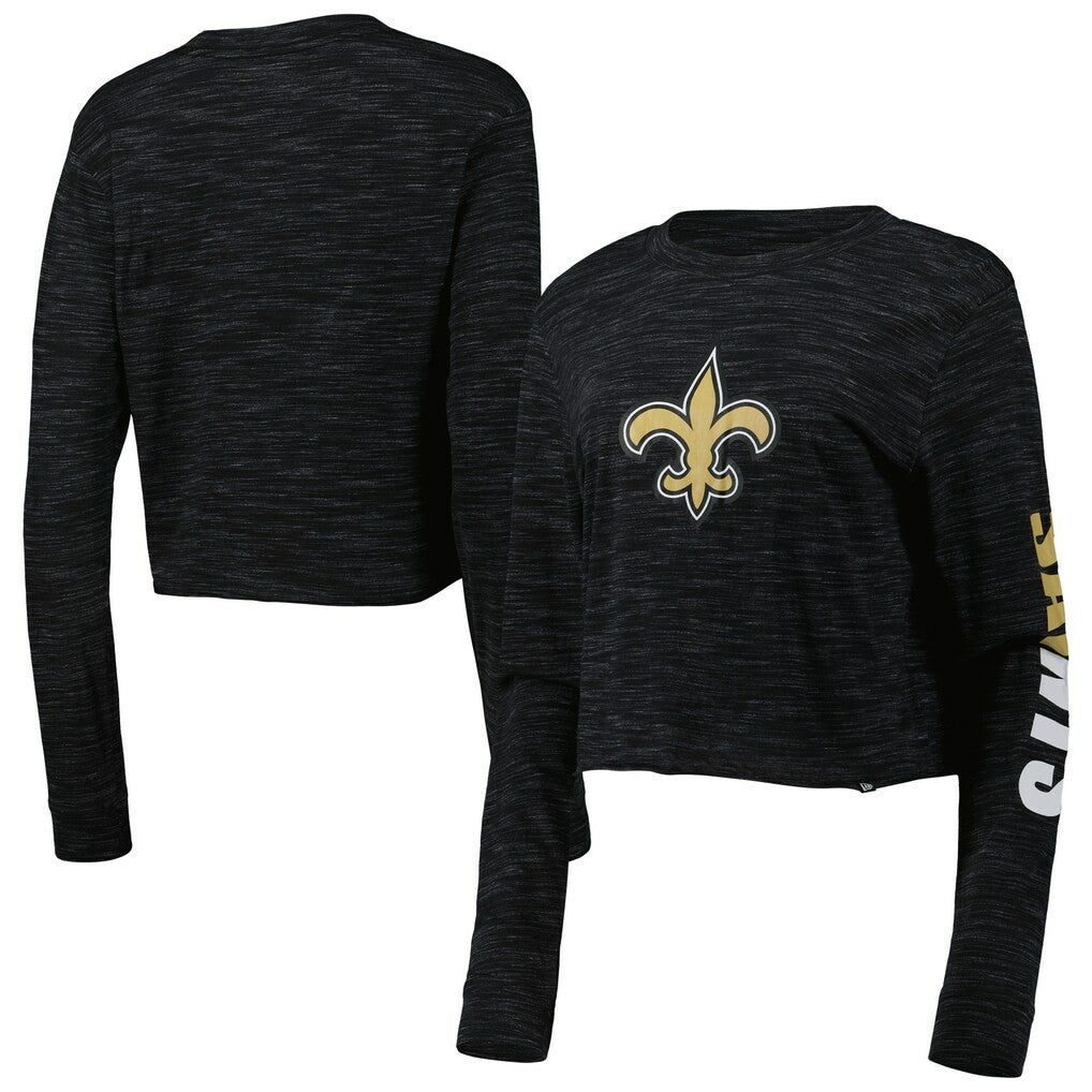 New Orleans Saints Women's Crop Long Sleeve T-Shirt | NFL New