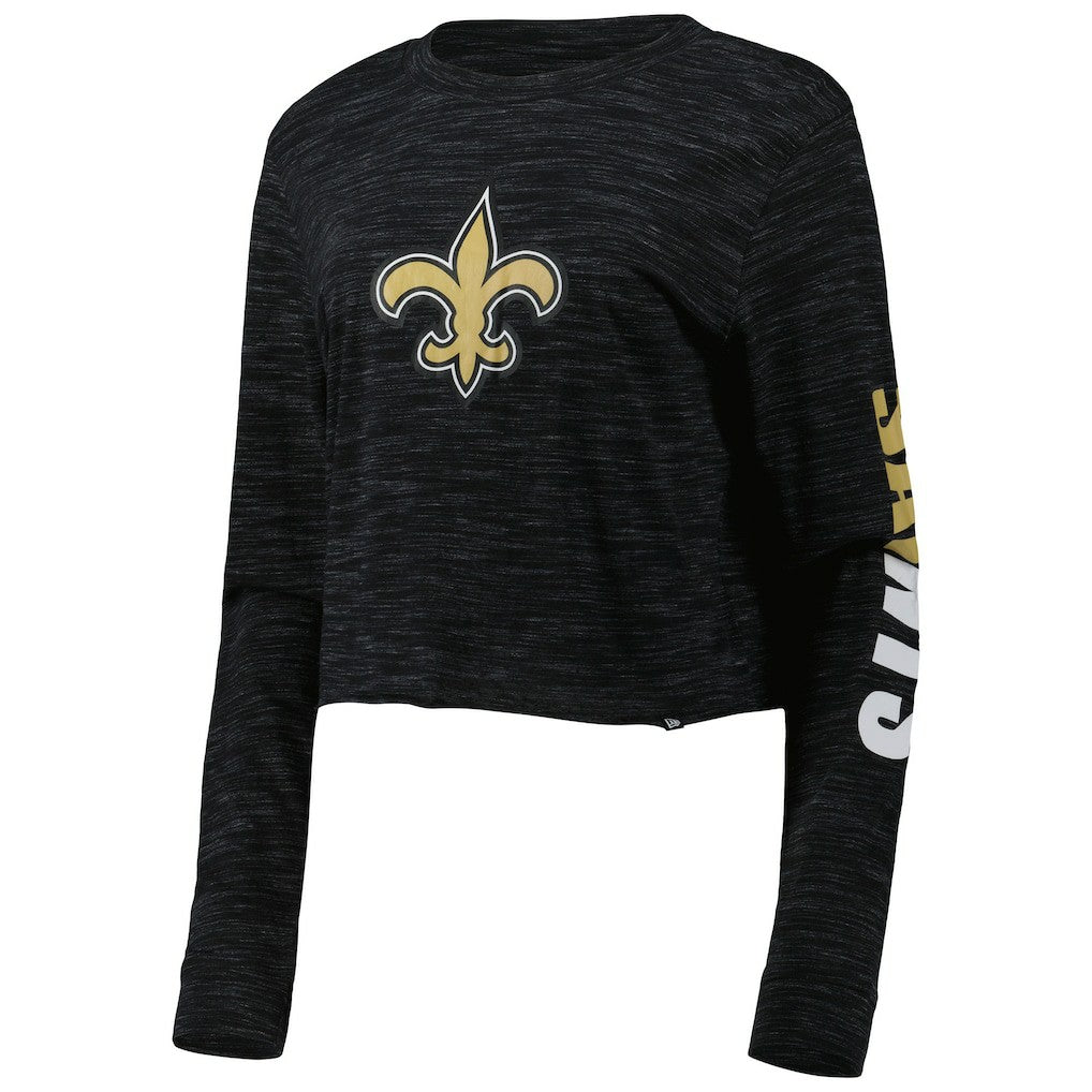 New Orleans Saints Women's Crop Long Sleeve T-Shirt | NFL New