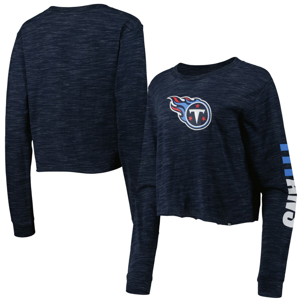 Tennessee Titans Women's Crop Long Sleeve T-Shirt | NFL Outlet