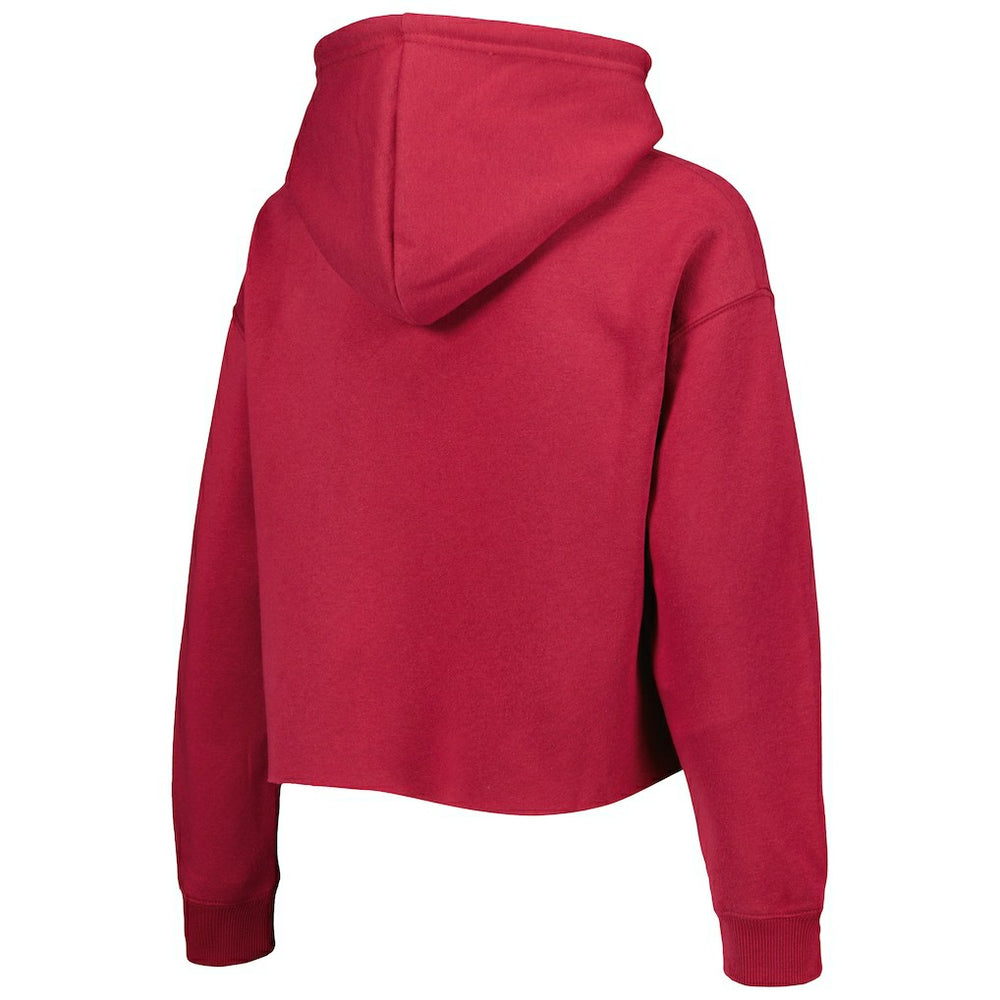 Arizona Cardinals Cuce Women's Crystal Logo Cropped Pullover Hoodie | NFL New