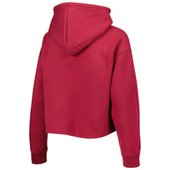 Arizona Cardinals Cuce Women's Crystal Logo Cropped Pullover Hoodie | NFL New