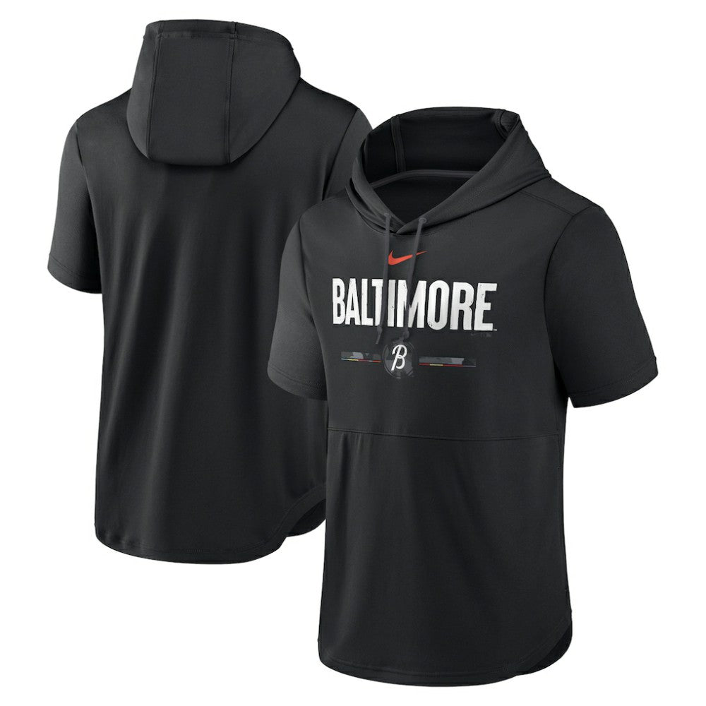 Baltimore Orioles Nike City Connect Short Sleeve Pullover Hoodie - MLB Hoodies