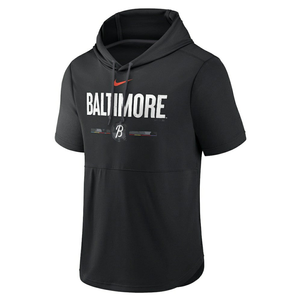 Baltimore Orioles Nike City Connect Short Sleeve Pullover Hoodie - MLB Hoodies