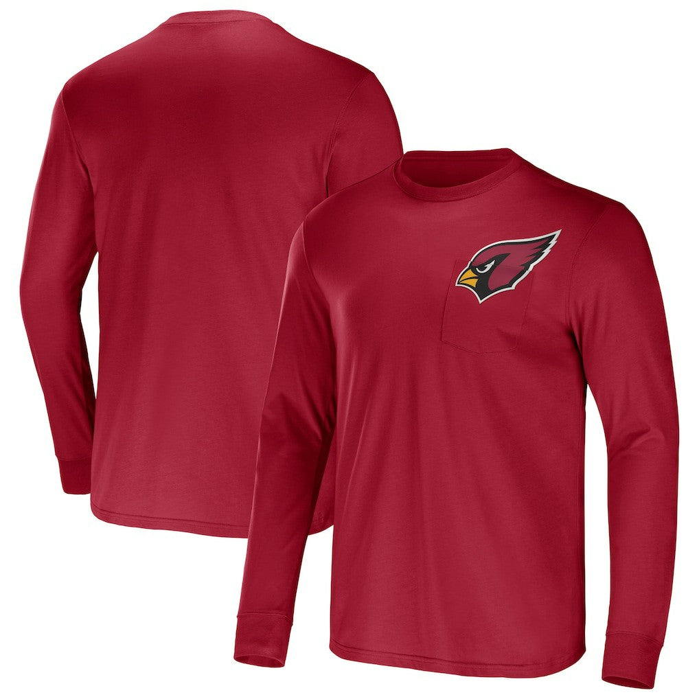 Arizona Cardinals NFL x Darius Rucker Collection Team Long Sleeve Pocket T-Shirt | NFL New