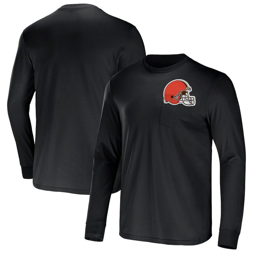 Cleveland Browns NFL x Darius Rucker Collection Team Long Sleeve Pocket T-Shirt | NFL Hot