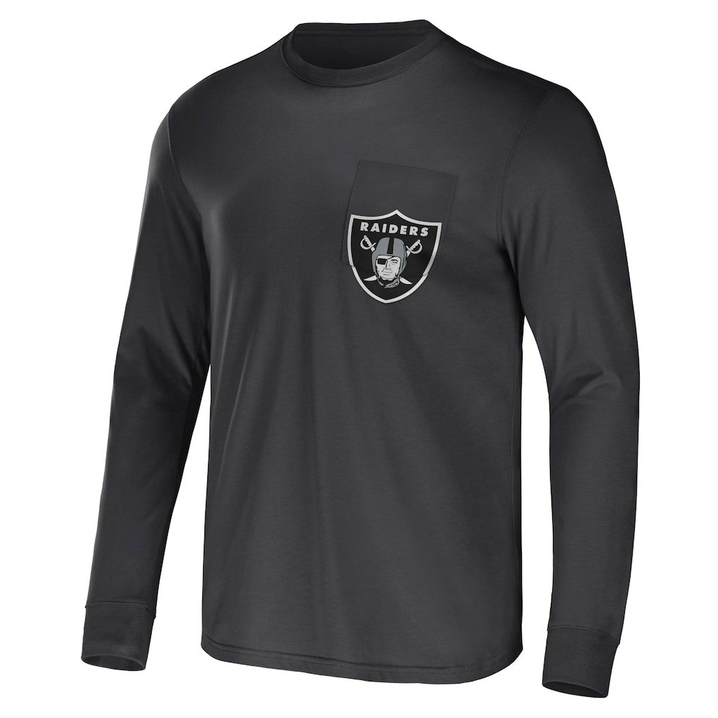 Las Vegas Raiders NFL x Darius Rucker Collection Team Long Sleeve Pocket T-Shirt | NFL New