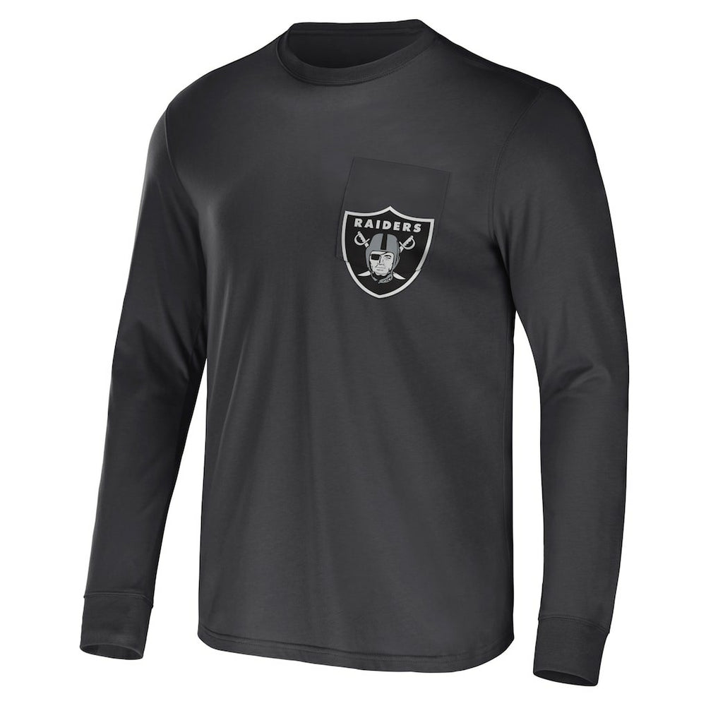 Las Vegas Raiders NFL x Darius Rucker Collection Team Long Sleeve Pocket T-Shirt | NFL New